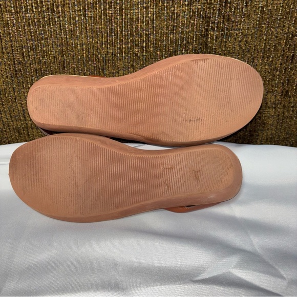 Kenneth Cole Reaction Fine Glass Brown Leather Women's Sandals Size 11 - Picture 10 of 14